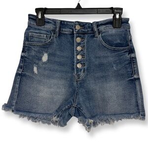 Altar’d State Vervet Denim Button-Fly Shorts Women's L